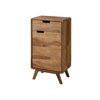 KOMMODE Sheesham 50x35x90 natur sandgestrahlt MALMÖ 2 #270 - Braun, Holz (50/90/35cm) - Massivmoebel24