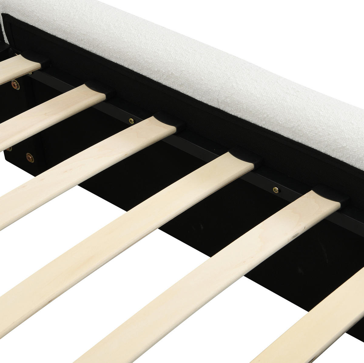 POLSTERBETT mit Lattenrost 160x200 cm Bouclé Beige - Beige, Holz (160/200cm) - Meubliv