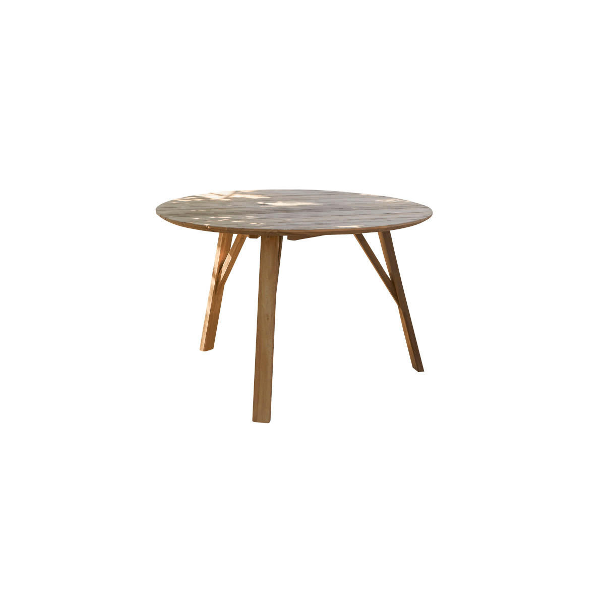 GARTENTISCH Katrine Natur aus Teak - Naturfarben, Holz (120/120/75cm) - Tikamoon