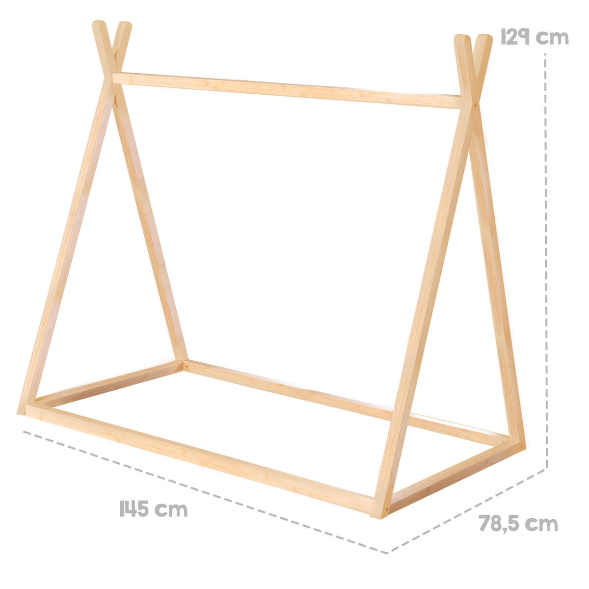 TIPPIBETT 70 x 140 cm Montessori Bambus - Naturfarben, Holzwerkstoff (70/140cm) - Roba