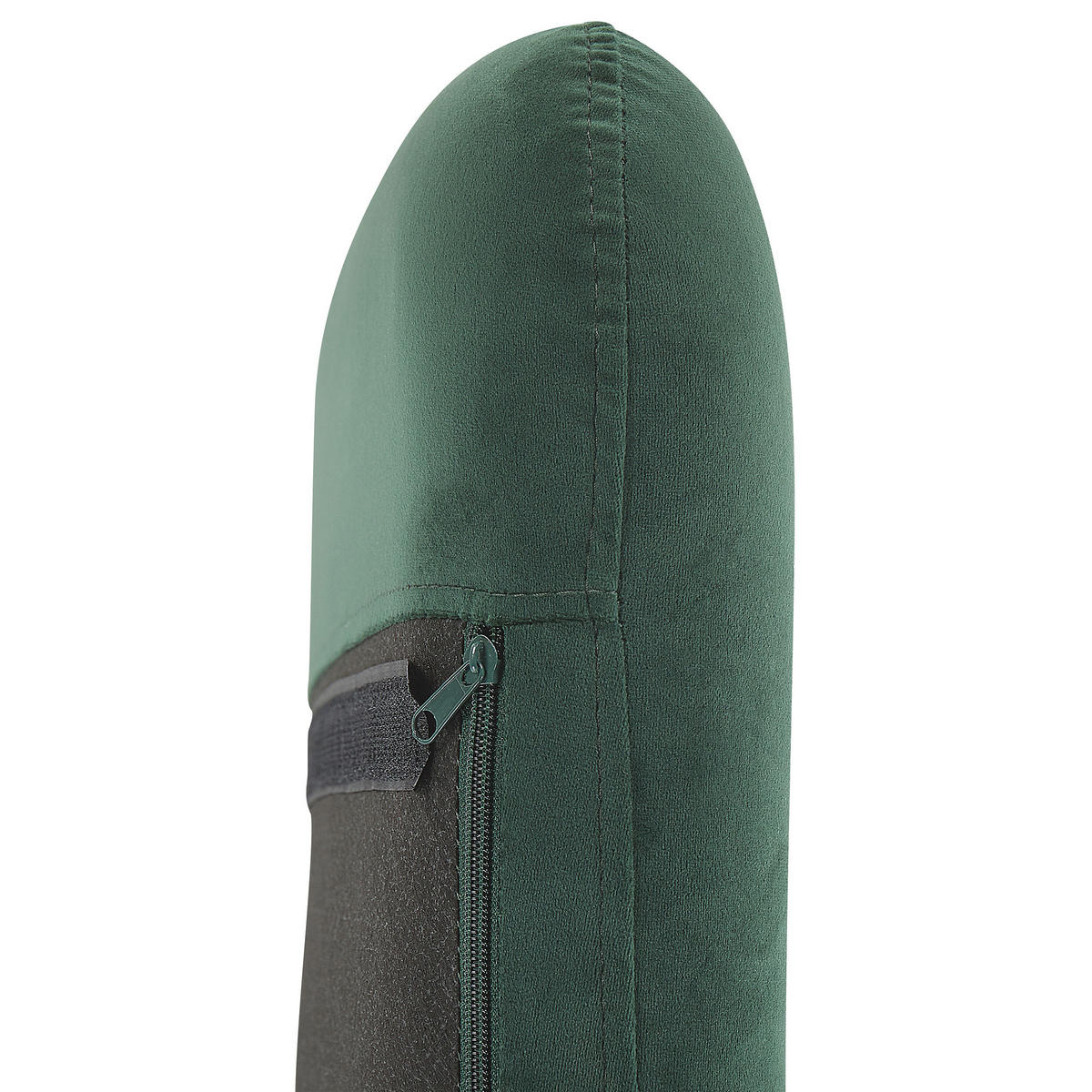 SCHAUKELSESSEL Samtstoff Dunkelgrün Ellan - Hellbraun/Schwarz, Textil (71/97/90cm) - Beliani