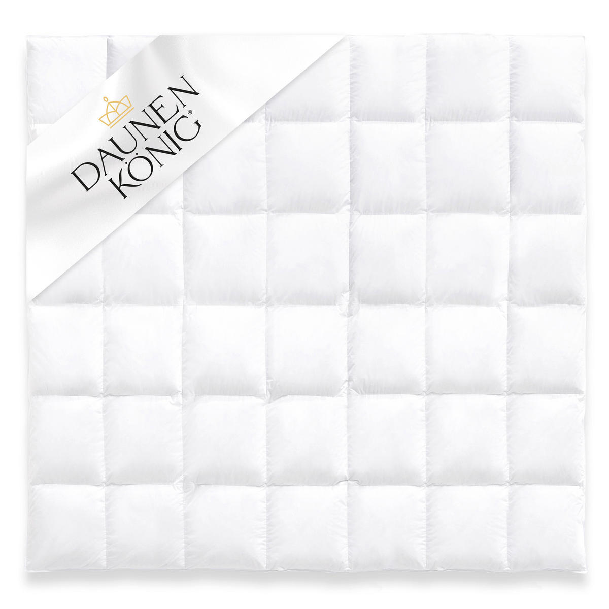 WINTERBETTDECKE QUEEN Entendaunen warm - Weiß, Naturmaterialien/Textil (240/220cm) - Daunenkönig