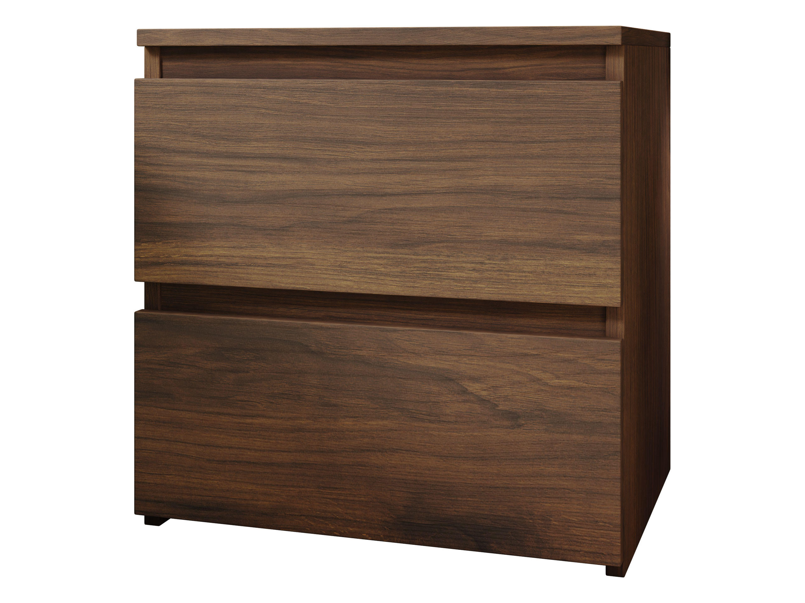 NACHTTISCH Malwa M2 - Nussbaumfarben, Holzwerkstoff (40/40/30cm) - MIRJAN24