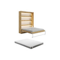 SCHRANKBETT - 2 Personen - holz - beige, naturfarben hell Rapili - Weiß, Holz/Metall (140/200cm) - Vente-Unique