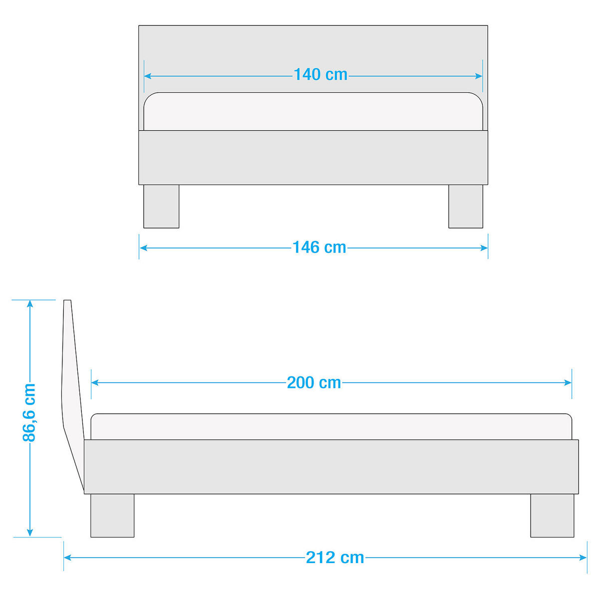 MASSIVHOLZBETT - Buche massiv - Buchefarben, Holz (140/200cm) - home24