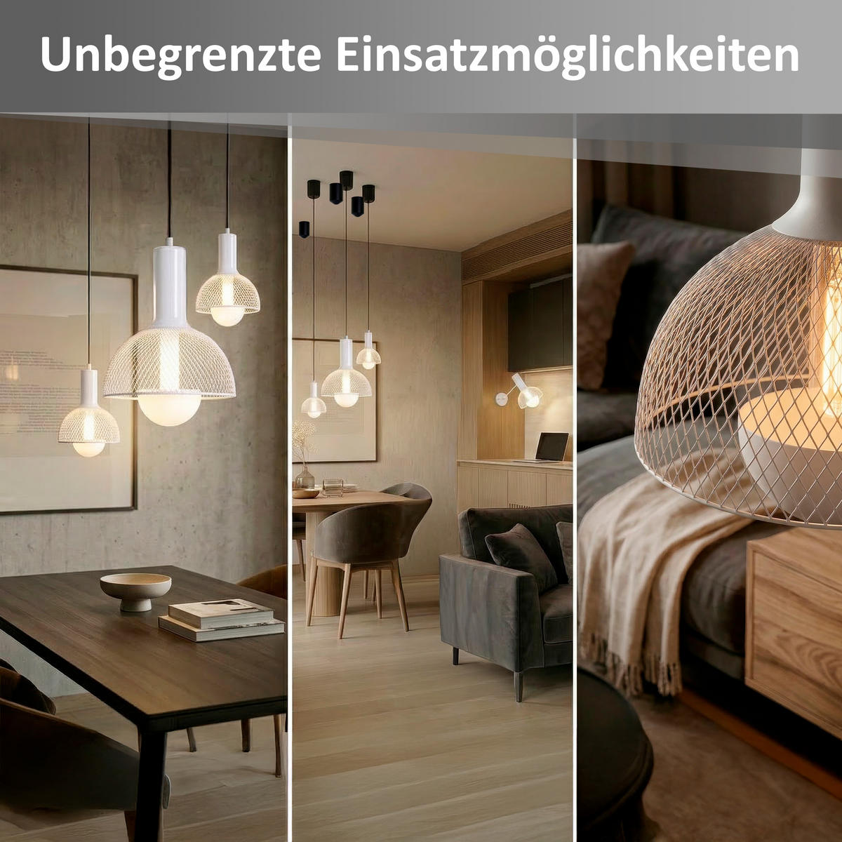 LED-AKKU-PENDELLEUCHTE - Höhenverstellbar mit abnehmbarer Leuchteinheit und Touch-Dimmer in Weiß - Weiß, Metall (16/16/150cm) - Northpoint