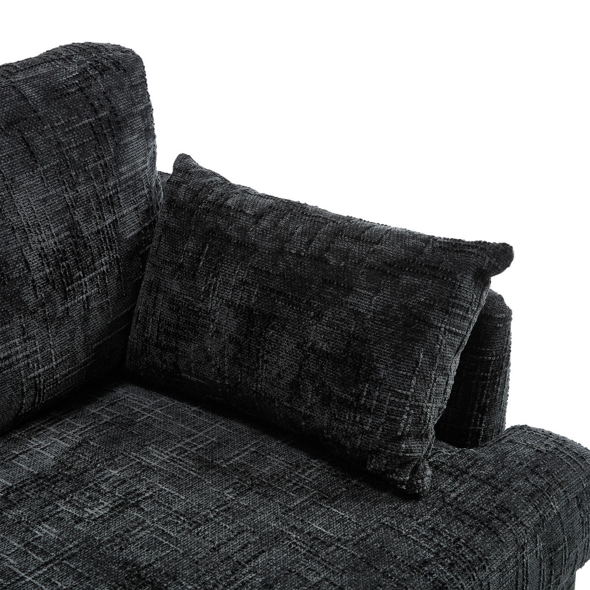 SOFA 2-Sitzer 175/83/78 cm Schwarz - Schwarz, Textil (83/78/175cm)