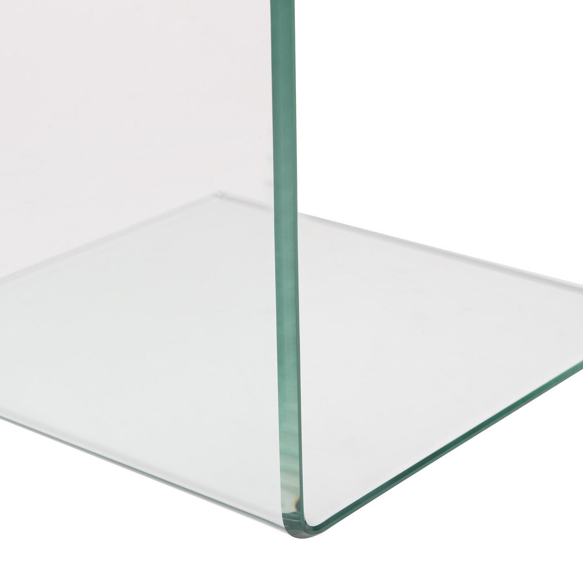 BEISTELLTISCH Glas transparent 40/40/61 cm Lourdes - Transparent, Glas (40/40/61cm) - Beliani