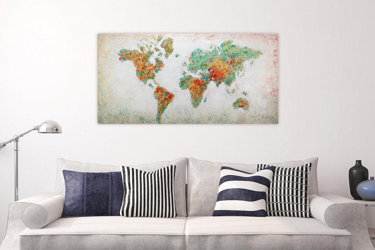 ACRYLBILD HANDGEMALT 140/70 cm - Multicolor, Holz/Textil (140/70cm) - KUNSTLOFT