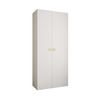 DREHTÜRENSCHRANK 245,5/110/50 2-türig - Goldfarben/Weiß, Holz/Metall (110/245.5/50cm) - Abiks Möbel