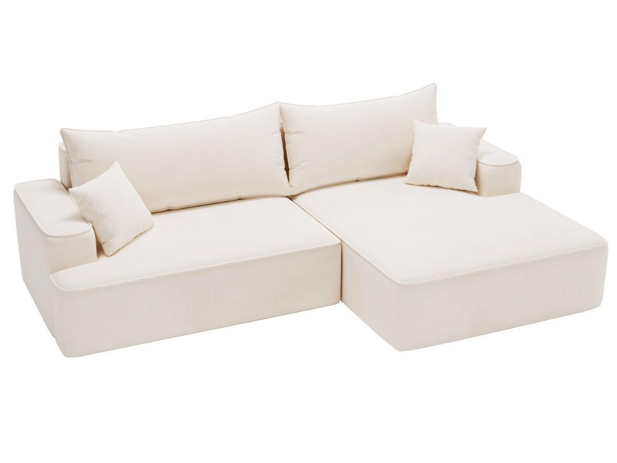 ECKSOFA California Creme Rechts - Creme, Holz/Textil (270/165cm) - Graingold