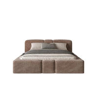 POLSTERBETT Monte 200x200 cm mit stabilem Metallrahmen, Bettkasten und Stauraum, Doppelbett mit Kopfteil - Monte Braun - Dunkelbraun, Holzwerkstoff (200/200cm) - Chilly
