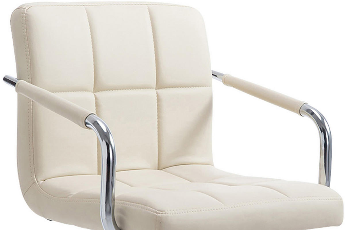 BARHOCKER 2er Set Luca schwarz creme - Creme/Schwarz, Kunststoff/Metall (54/112/46cm) - TPFLiving