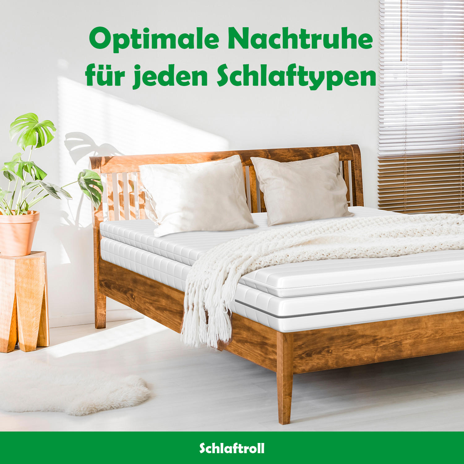 Thumbnail - Schlaftroll Matratzentopper, Weiß, Textil, Rechteckig, 80x190 cm, Oeko-Tex® Standard 100, Schlafzimmer, Matratzen Shop, ...