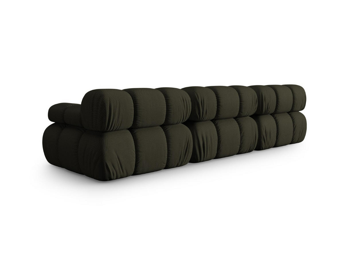 SOFA modular Bellis aus 3D-Stoff Amazonasgrün 3 Sitzplätze - Waldgrün, Textil (94/70/282cm) - Micadoni