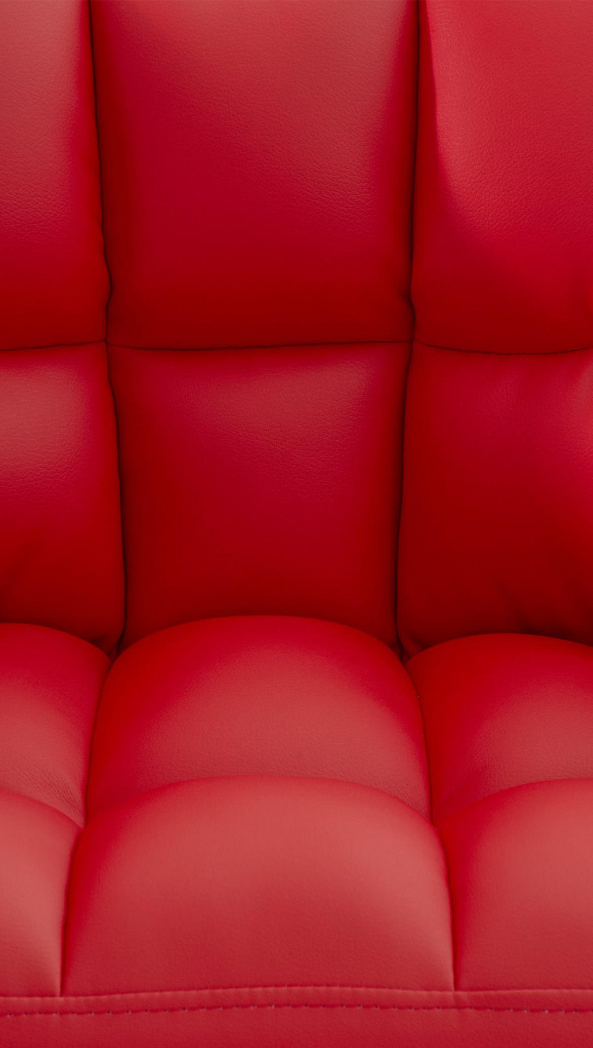 SESSEL Lederlook rot - Rot/Schwarz, Textil/Metall (64/75/48cm) - CLP