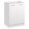 KÜCHENUNTERSCHRANK D60 2D weiss matt - Weiß, Holzwerkstoff (60/82/44cm) - roe furniture