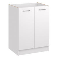 KÜCHENUNTERSCHRANK D60 2D weiss matt - Weiß, Holzwerkstoff (60/82/44cm) - roe furniture