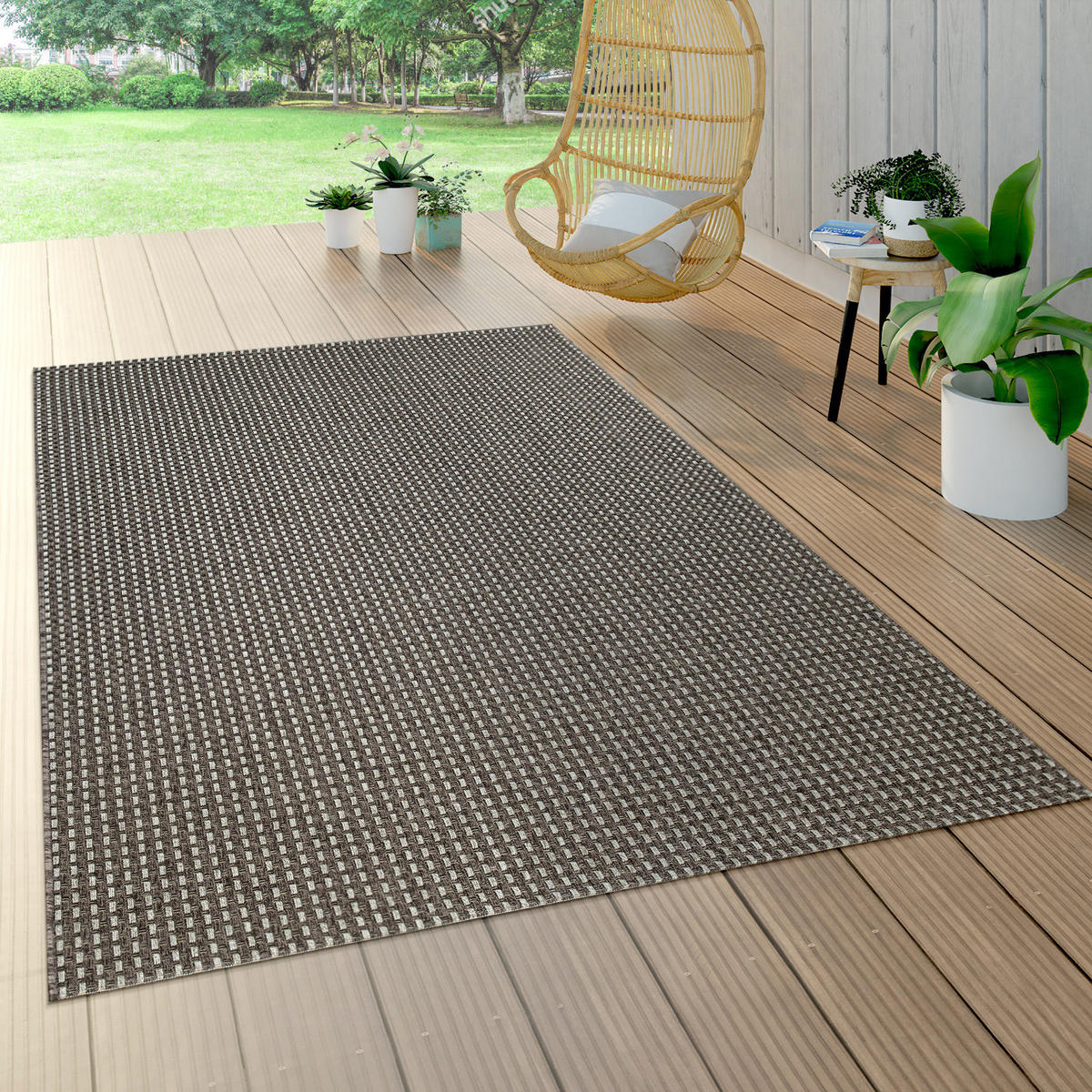 OUTDOORTEPPICH 120/170 cm Waregem 622 - Anthrazit, Textil (120/170cm) - Paco Home
