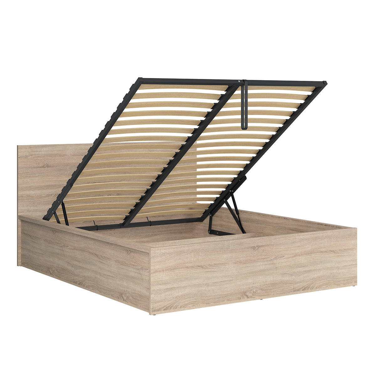 BOXSPRING POSTELJA 160/200 Edwin Svetli les - rjava, leseni material (160/200cm) - Petits-meubles