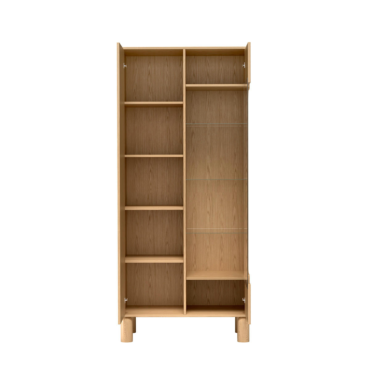 VITRINE Sanden SN-4 Artisan-Eiche/Schwarz - Multicolor, Holzwerkstoff (89/19.7/40.6cm)