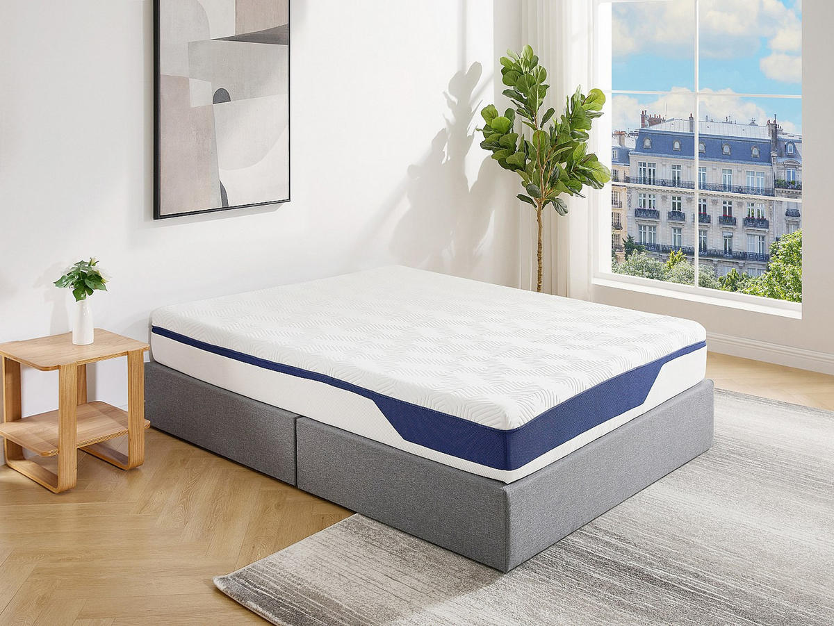 STANDARDMATRATZE - 2 Personen - stoff - weiß Fagani - Weiß, Textil (160/200cm) - Vente-Unique