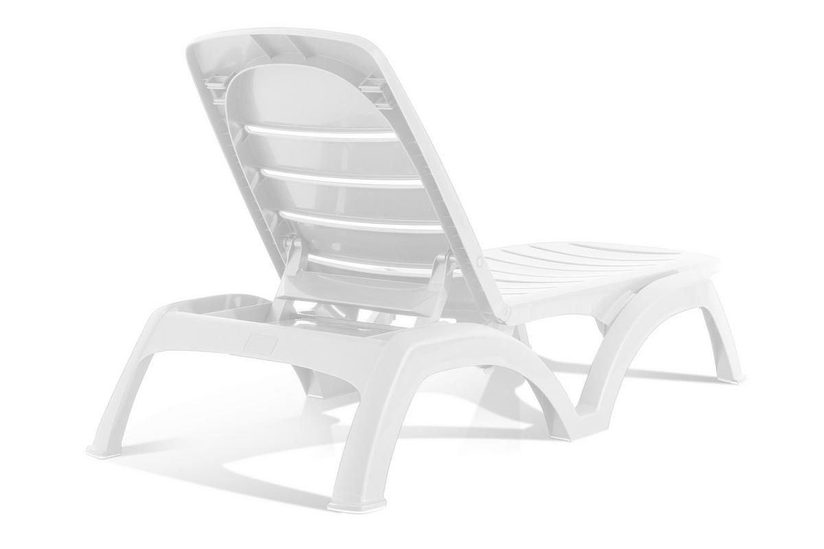 SONNENLIEGE BATSI, Weiß - Weiß, Kunststoff (78/102/184cm) - KONSIMO®