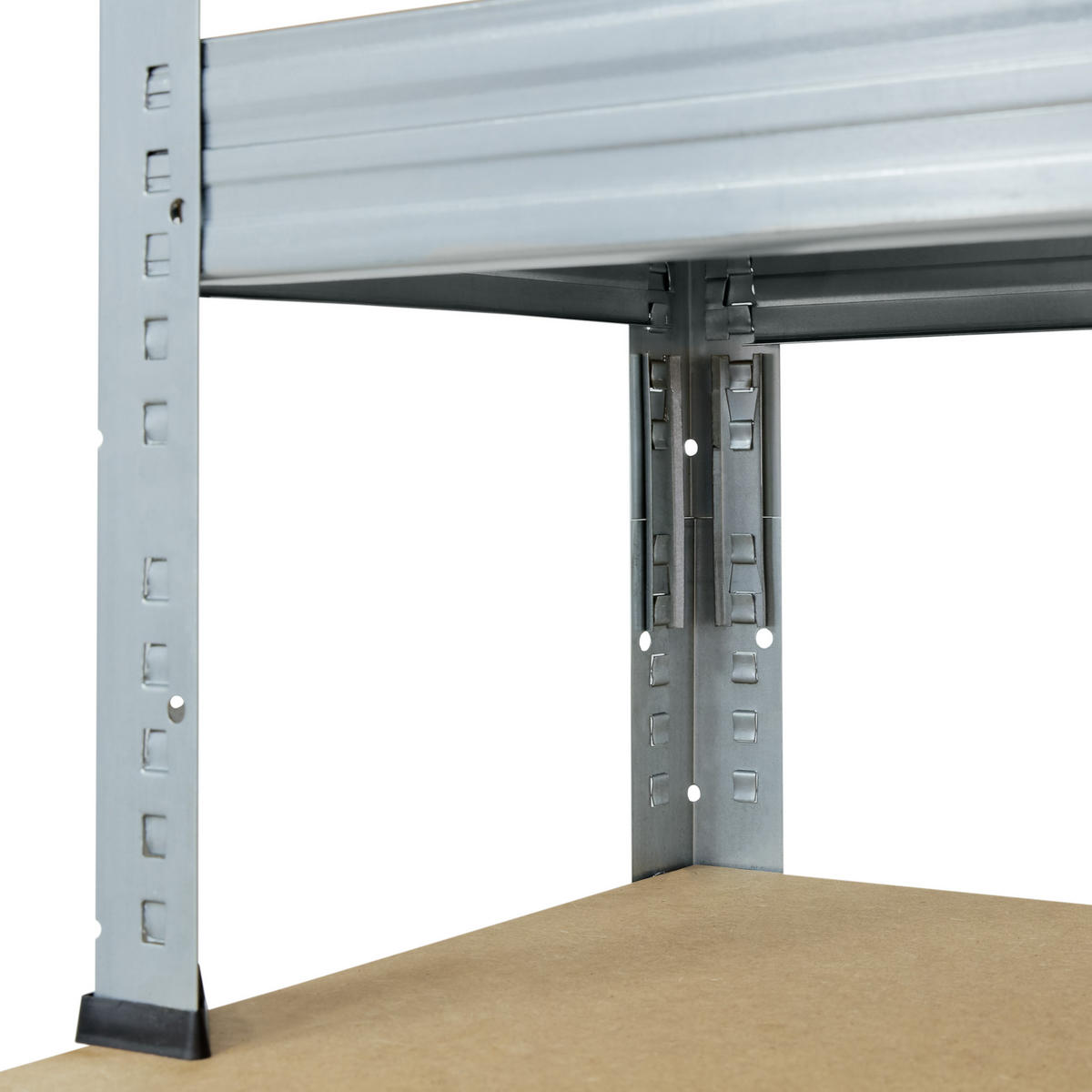 WERKBANK Regal PRO 190x80x60 cm in verzinkt mit 6 Böden und 166 kg Traglast pro Boden - Silberfarben, Metall (80/190/60cm) - shelfplaza