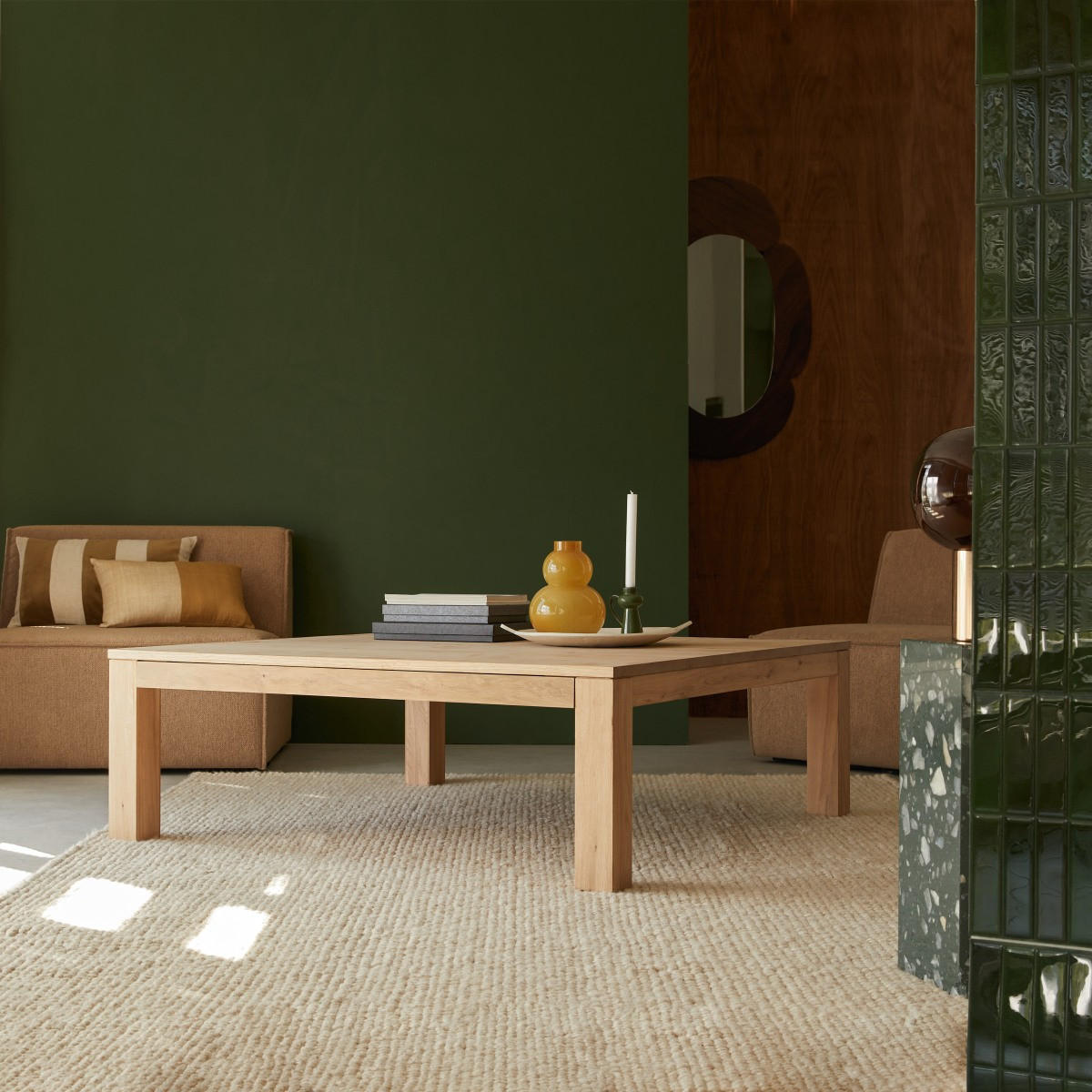 COUCHTISCH Eden Natur aus Eiche - Naturfarben, Holz (125/125/42cm) - Tikamoon