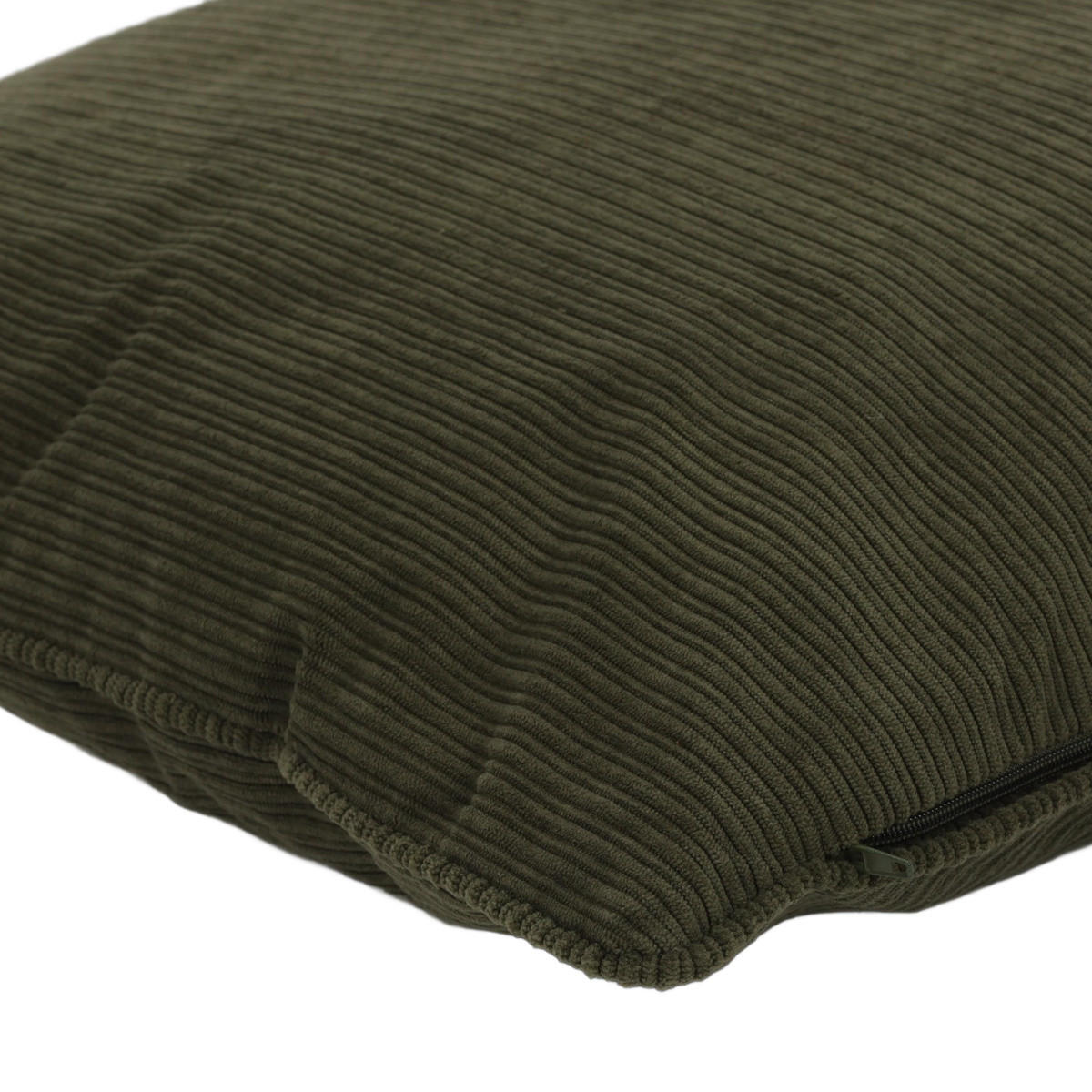 KISSEN mit Borte aus Kordsamt 40/40/8 cm - Grün, Textil (40/40cm) - Home Styling Collection
