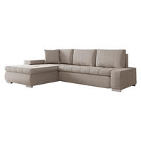 ECKSOFA Orkan Mini Cord - Sahara, Holz/Textil (265/185cm) - MIRJAN24