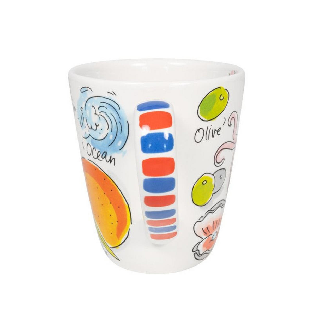 BECHER Love Letter O in Bunt - 350 ml - Multicolor, Keramik (0.35L) - Blond Amsterdam