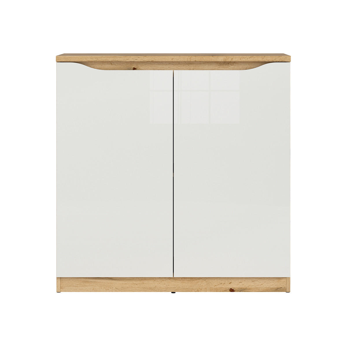 SIDEBOARD June Weiß und Holz - Weiß, Holzwerkstoff (90/92/40cm) - Petits-meubles