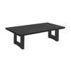 COUCHTISCH Etti 4 120 x 70 x 47 Wohnzimmertisch Schwarzstahl - Schwarz, Holz (120/70/47cm) - 58aufmkessel