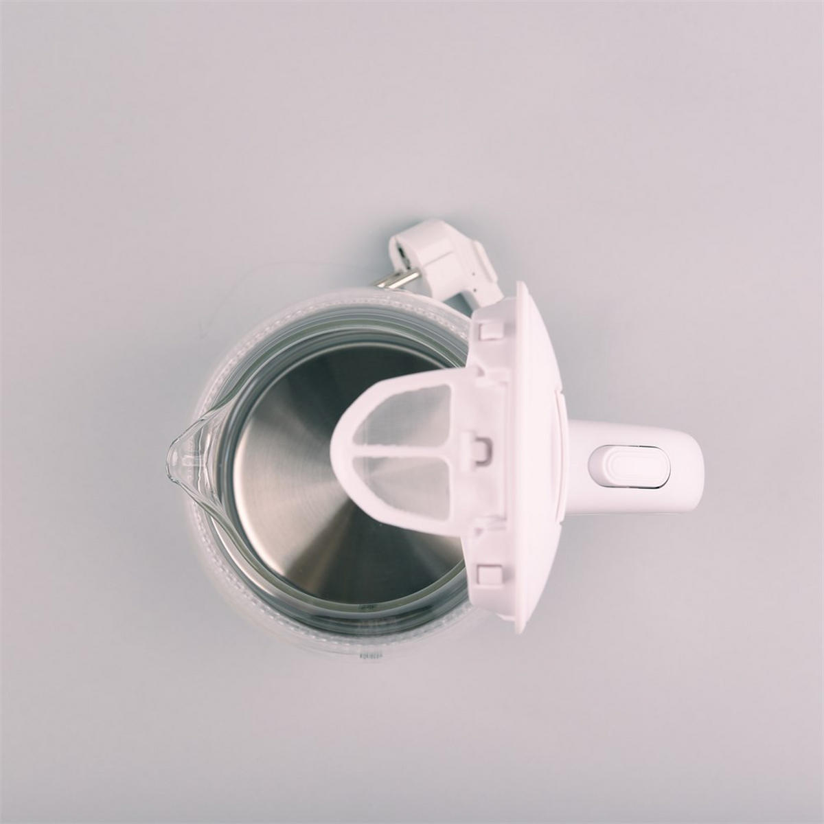 WASSERKOCHER ELEKTRISCH Weiß 14.5/14.5/19.5 cm MR055WHITE - Weiß, Glas (14.5/19.5/14.5cm) - Maestro 