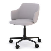 SCHALENSTUHL Consento Triest gepolstert mit Rollen Hellgrau - Hellgrau, Textil (56/79/58cm) - ASSMANN