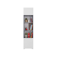 KINDERREGAL SIMON 06 40/45/190 Grau/Weiß/Sonoma Eiche - Weiß/Grau, Holzwerkstoff (45/190/40cm) - Deine Möbel 24