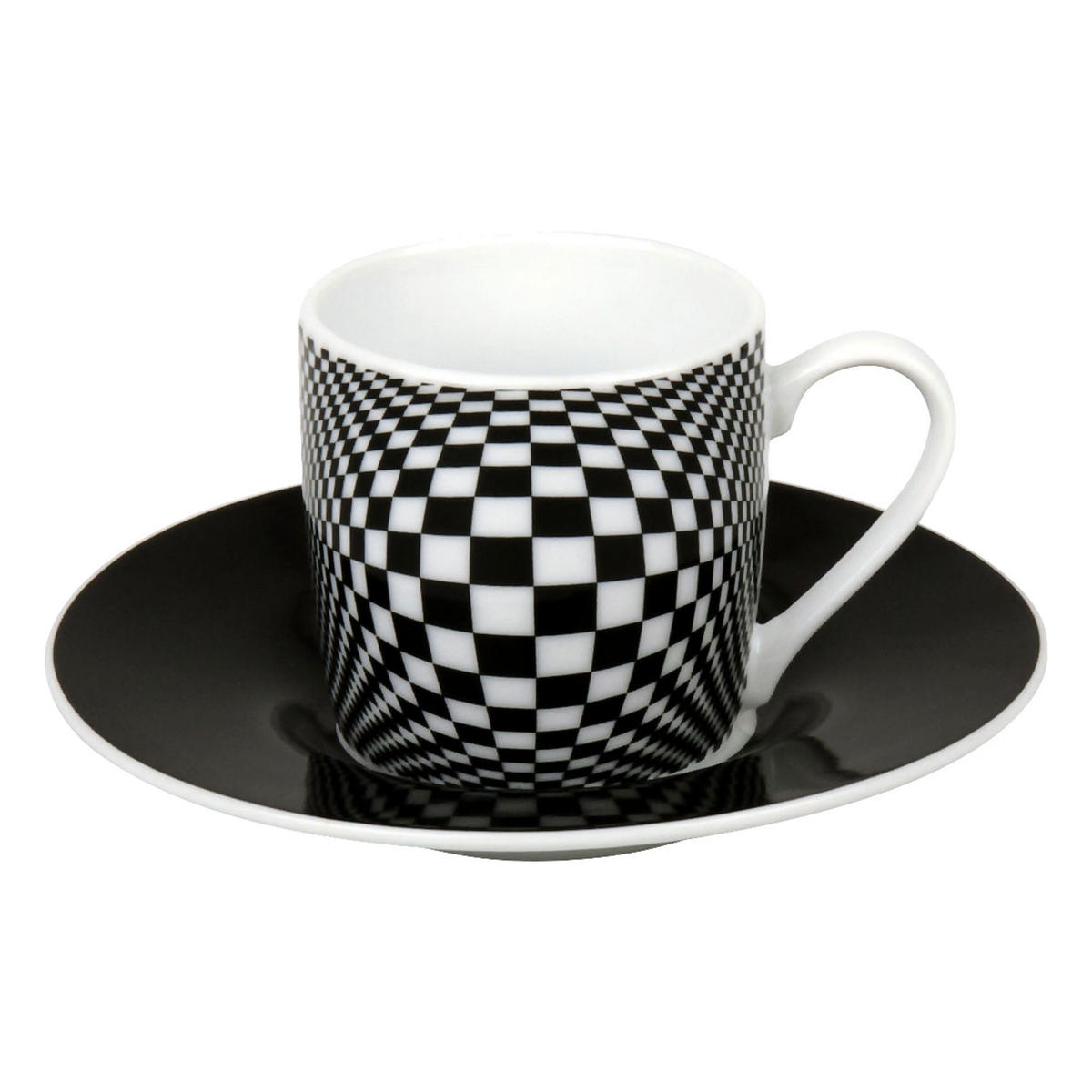 ESPRESSOTASSEN 4er Set Optical Illusions - Naturfarben, Keramik (0.09L) - Könitz