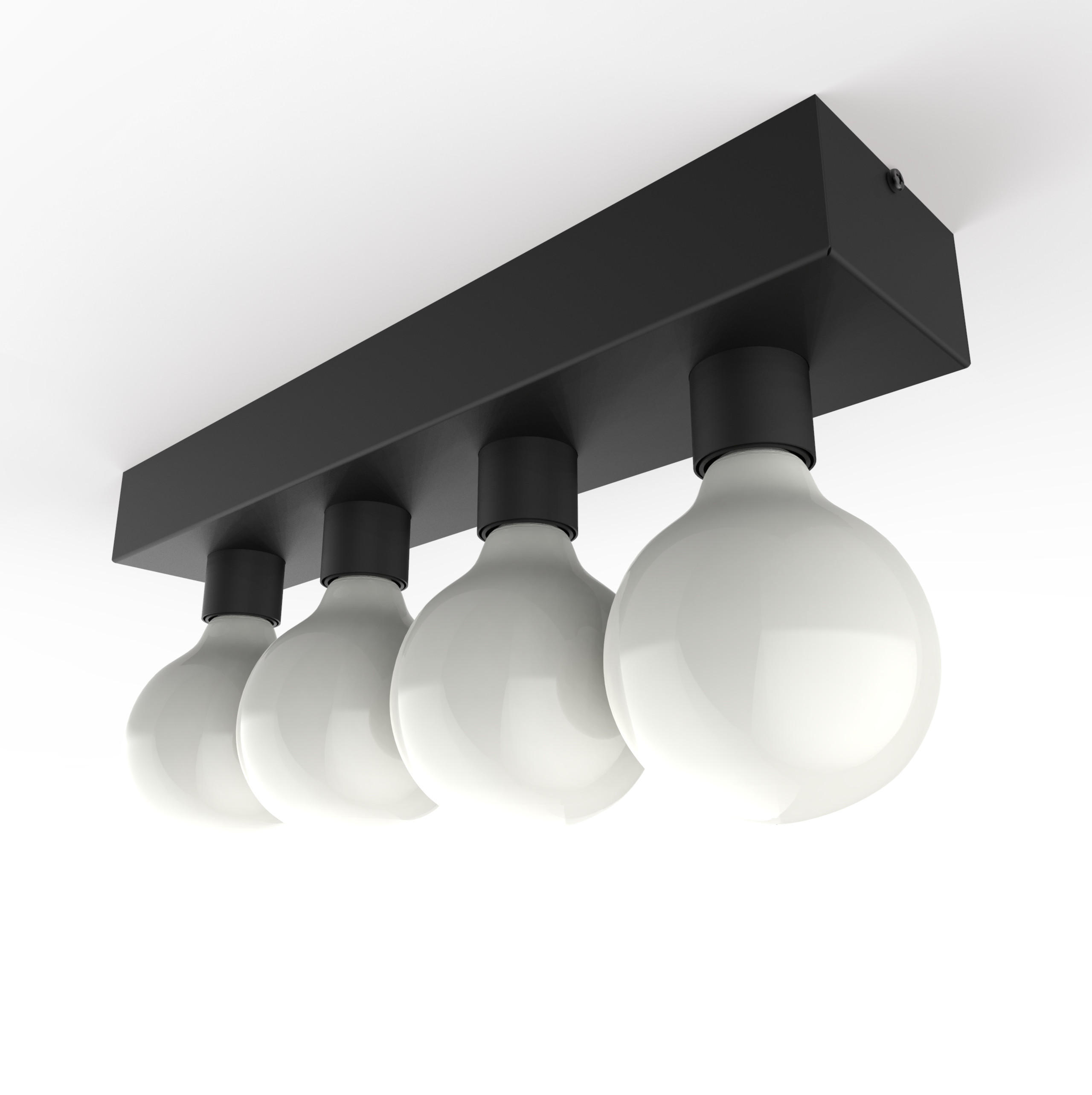 DECKENLEUCHTE - Schwarz, Metall (10/45/7.5cm) - Lumicom