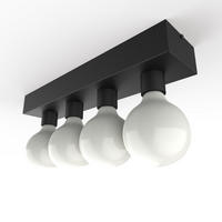 DECKENLEUCHTE - Schwarz, Metall (10/45/7.5cm) - Lumicom