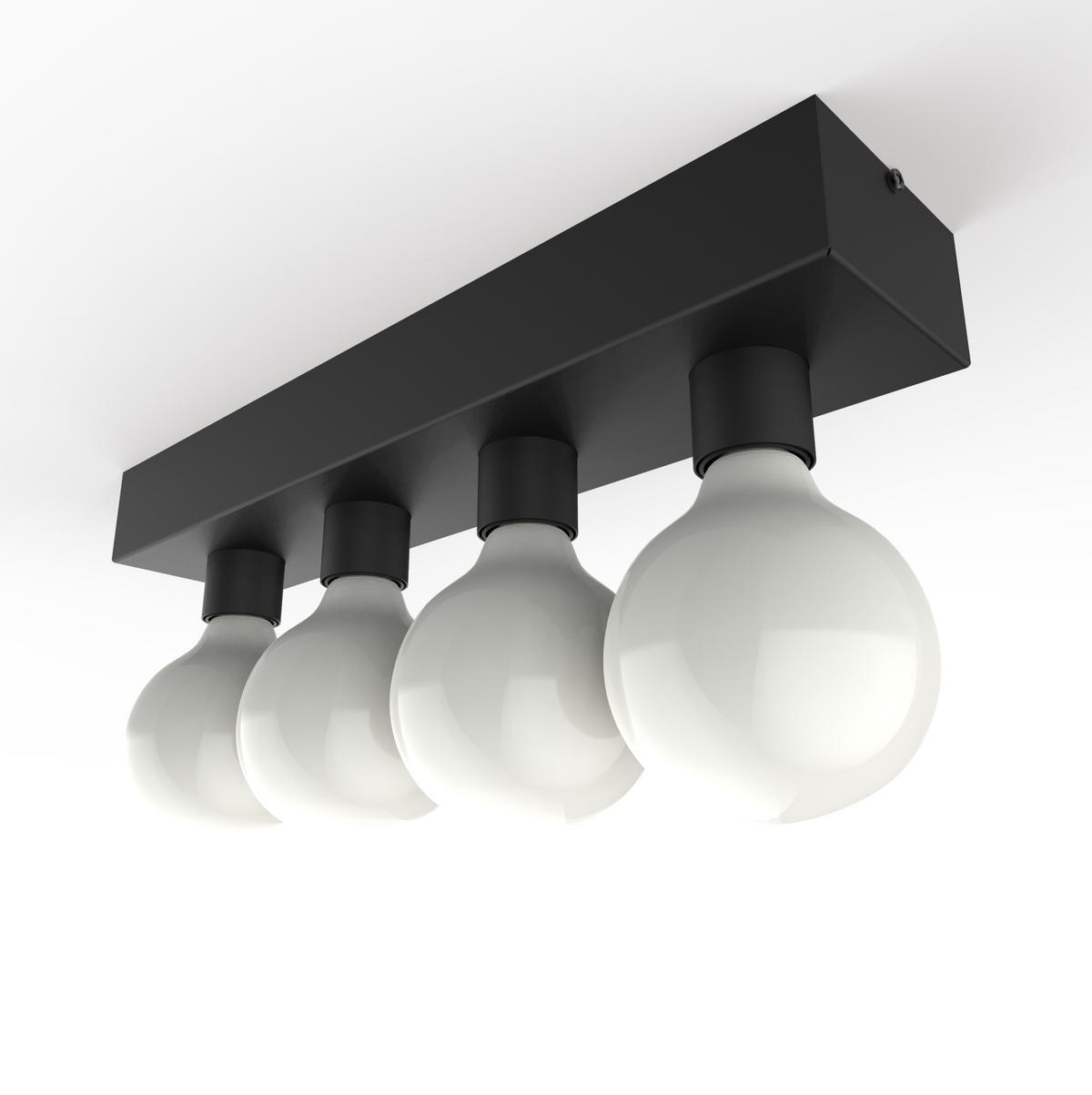 DECKENLEUCHTE - Schwarz, Metall (10/45/7.5cm) - Lumicom