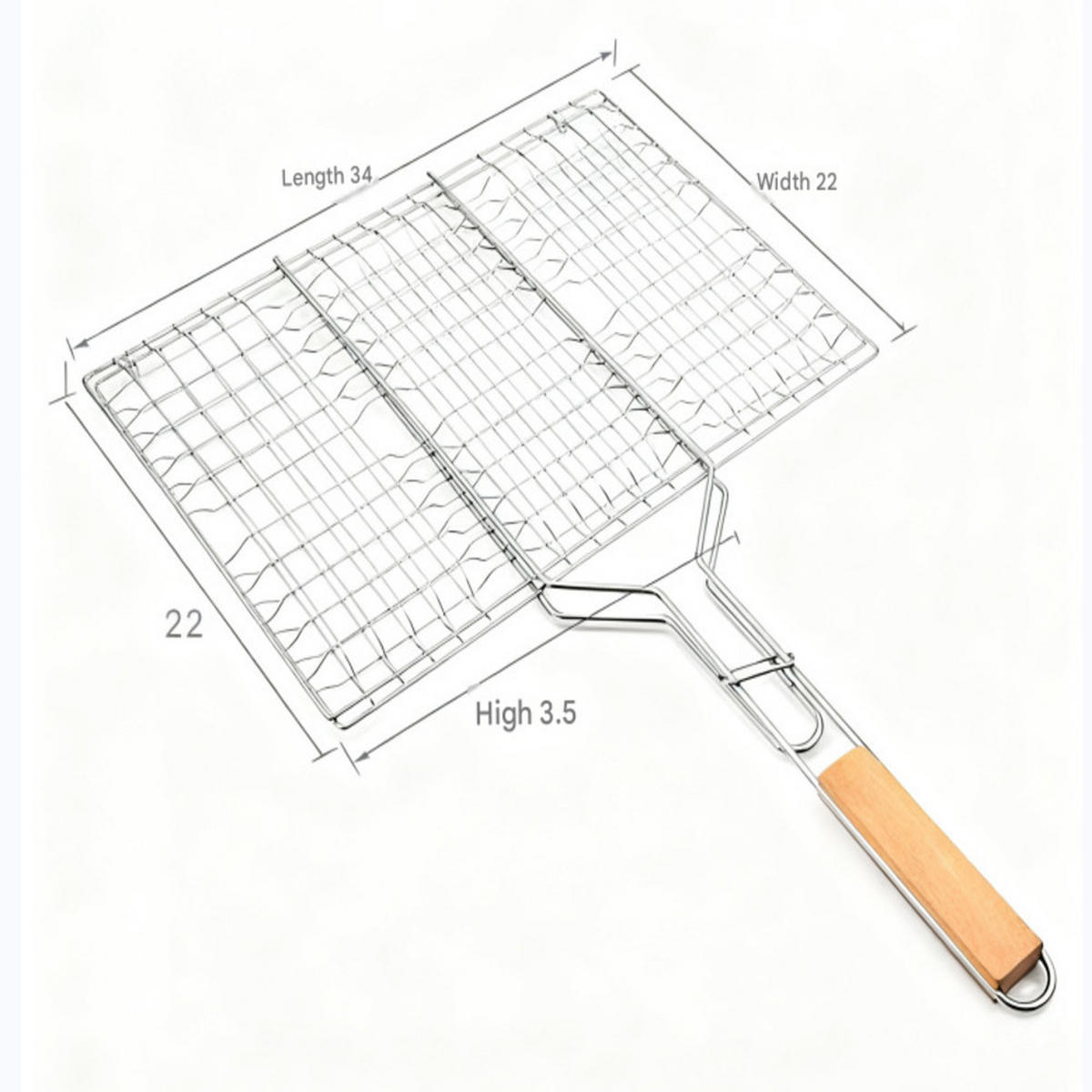 GRILLZANGE, Silber, Edelstahl, 34 x 22 cm - Silberfarben, Metall (34cm) - Weltevree