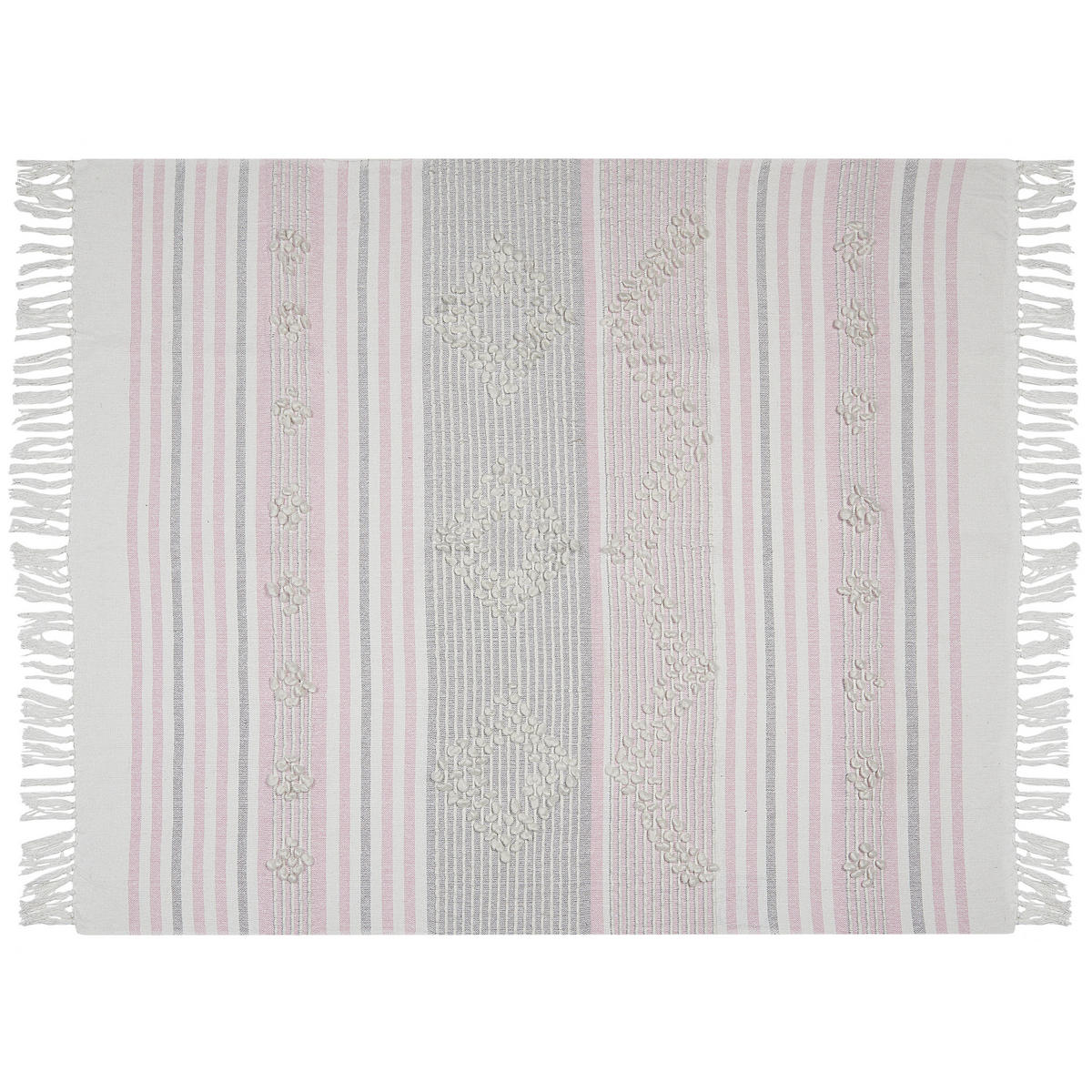 DECKE Rosa Kaman 150/120 cm - Pink, Textil (125/150cm) - Beliani