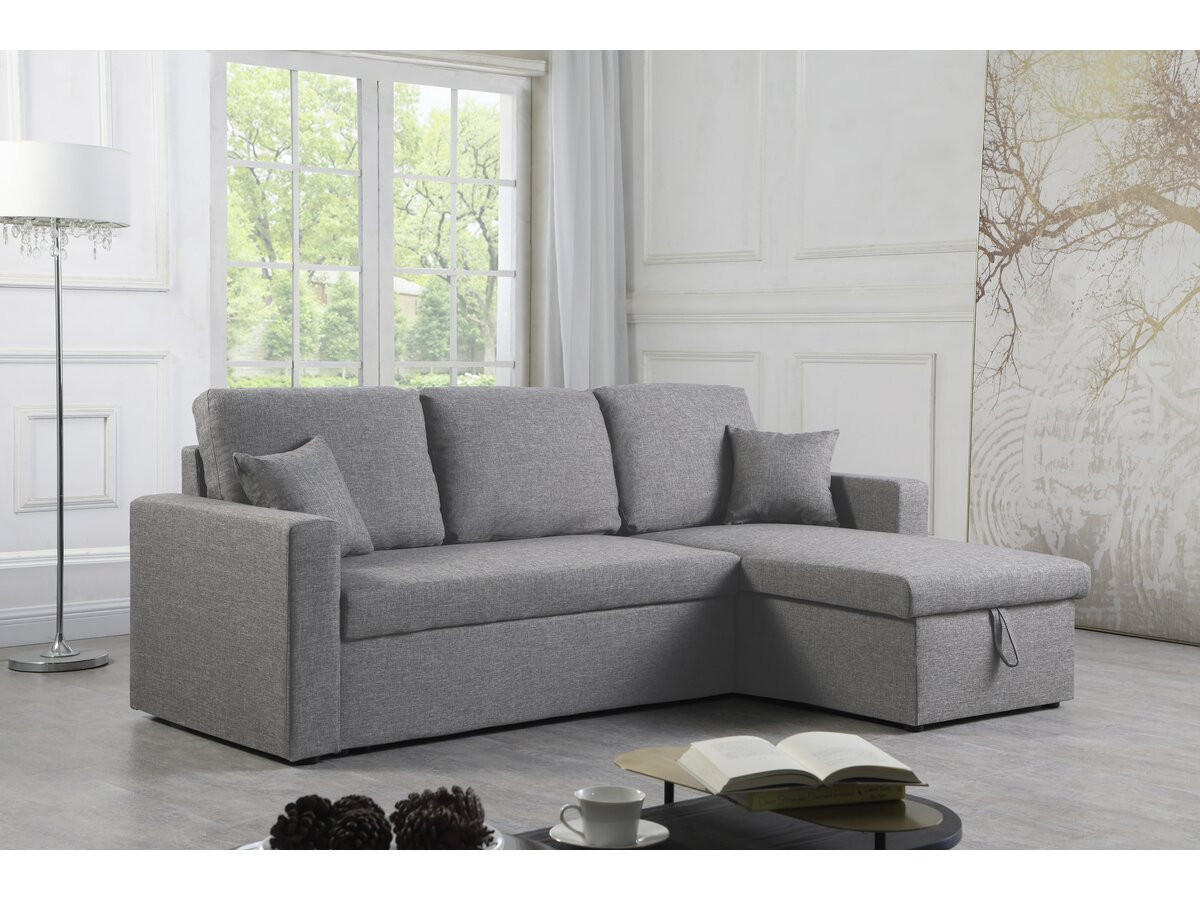 ECKSOFA alain ii Hellgrau - Grau, Textil (145/221cm) - Habitat Garten