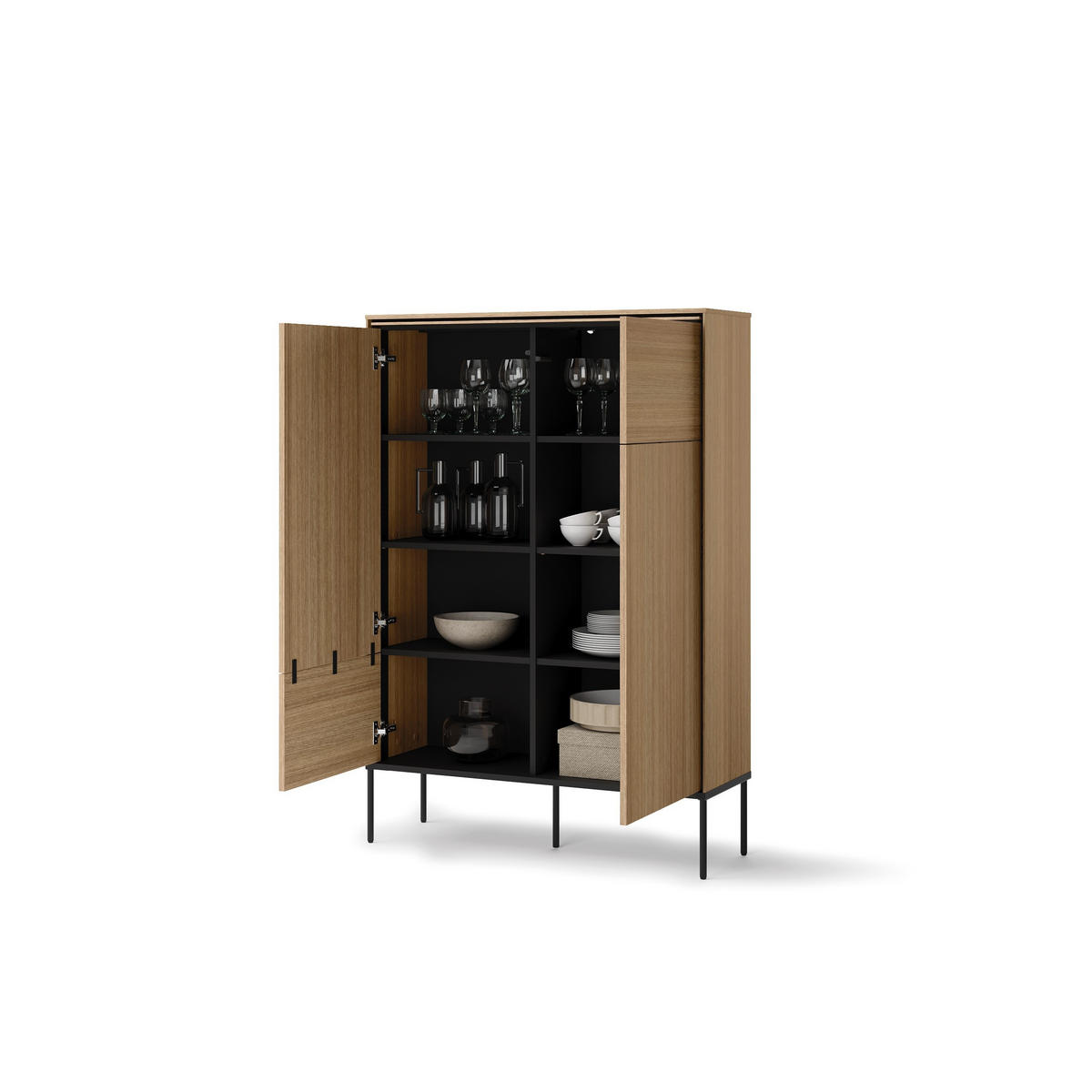 KOMMODE VISSO VI-02 Eiche linear - Eichefarben, Holzwerkstoff (98/142/34cm) - Lookway