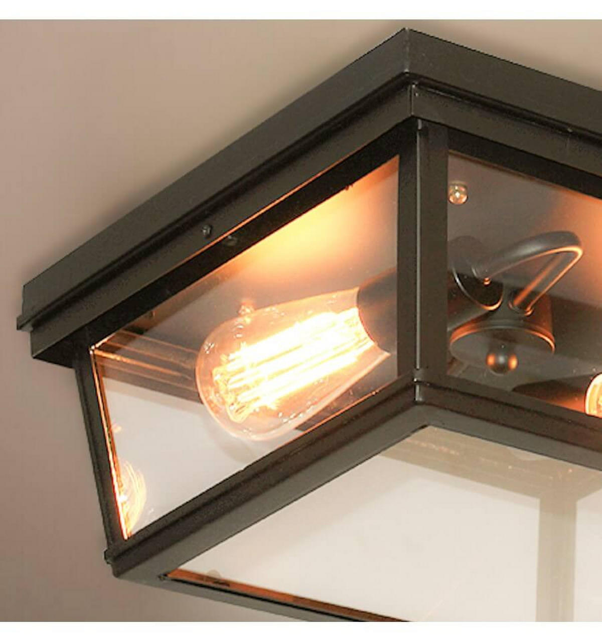 DECKENLEUCHTE Velia, Schwarz, 36cm - Schwarz, Glas (36/36/17.5cm) - KOSILUM