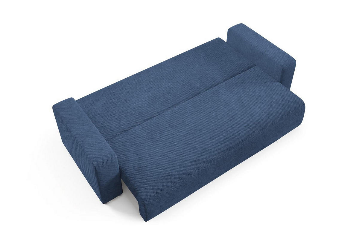 SCHLAFSOFA mit Bettkasten Blau - Dunkelblau, Textil (247/88/93cm) - Furnisell