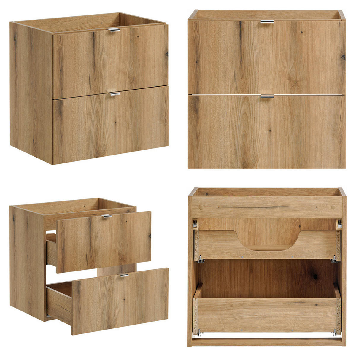WASCHTISCH Newport-56 - Braun, Holzwerkstoff (160/71/40cm) - Lomado