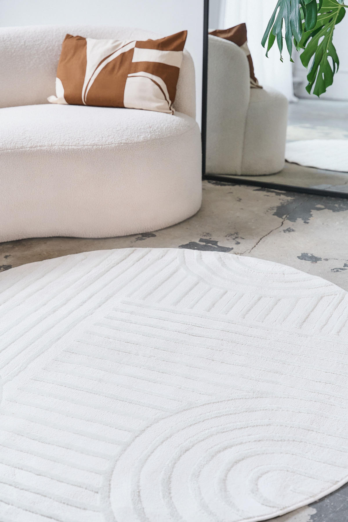 TEPPICH HYGGE Creme, rund 200/200 cm - Creme, Textil (200/200cm) - Tapiso