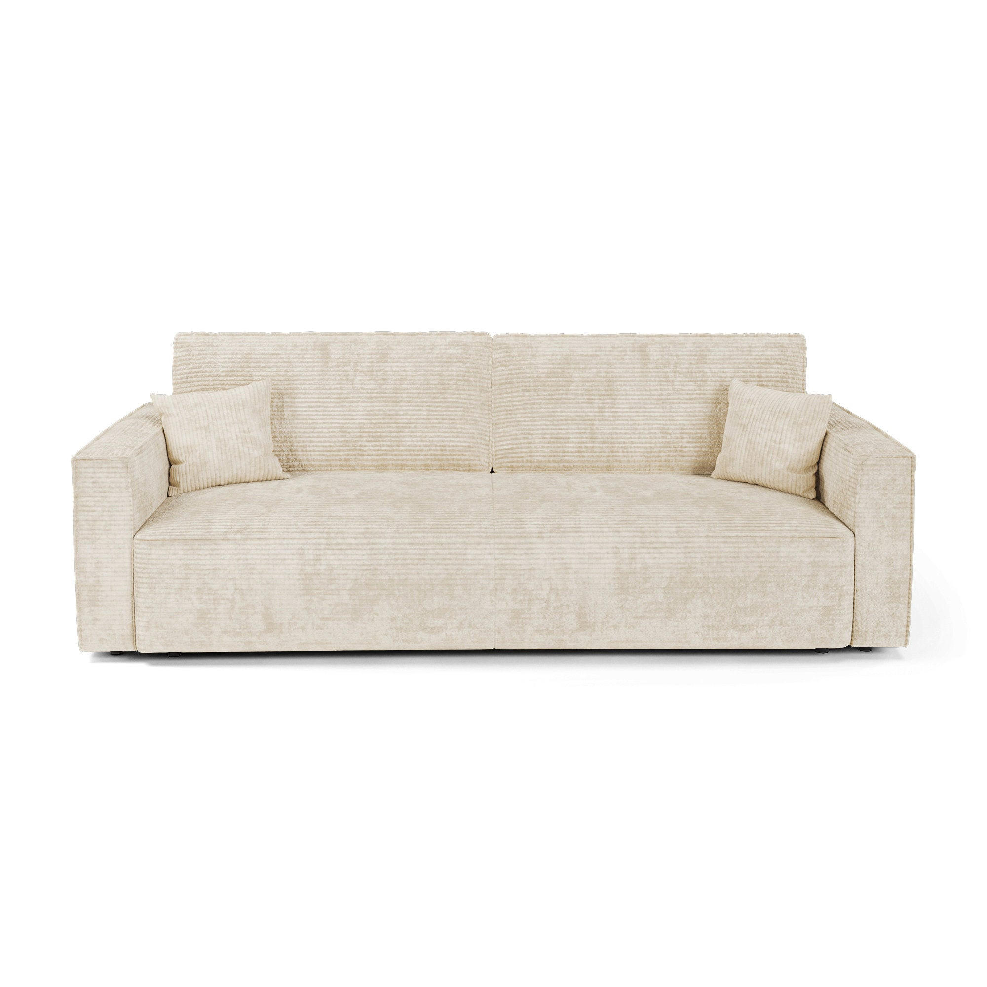 SCHLAFSOFA mit Stauraum Cord Beige 254cm - Beige, Textil (254/78/95cm) - Premium Interiors